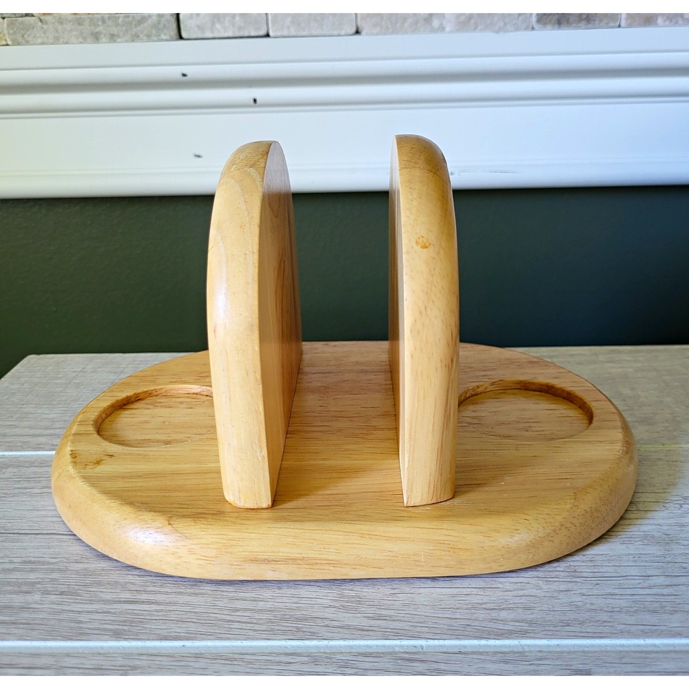 Wooden Napkin Salt And Pepper Holder